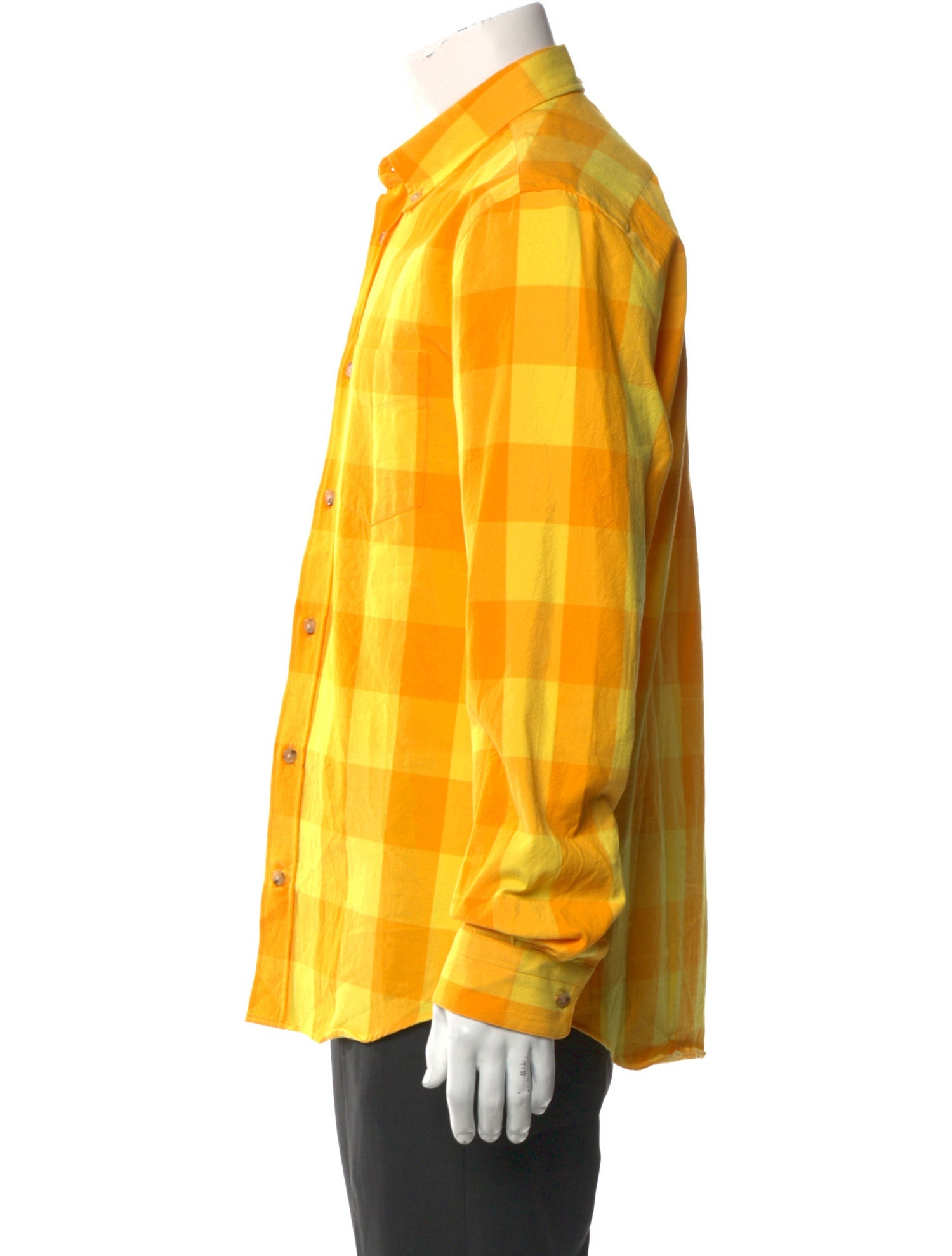 Acne Studios Plaid Print Long Sleeve Shirt