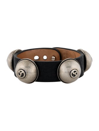 Acne Studios Leather Stud Bracelet