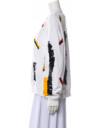 Acne Studios Graphic Print Bateau Neckline Sweatshirt