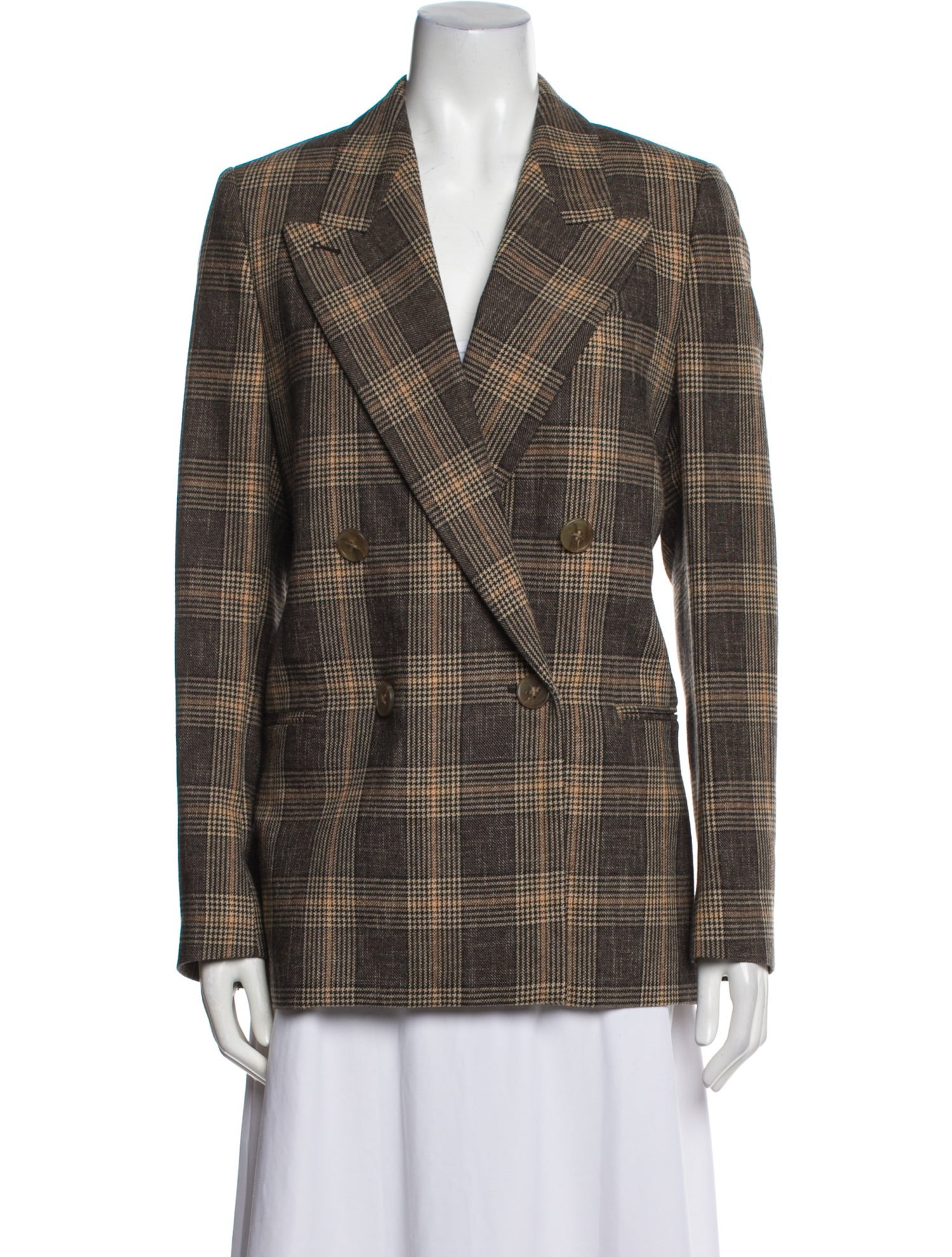 Acne Studios Wool Plaid Print Blazer