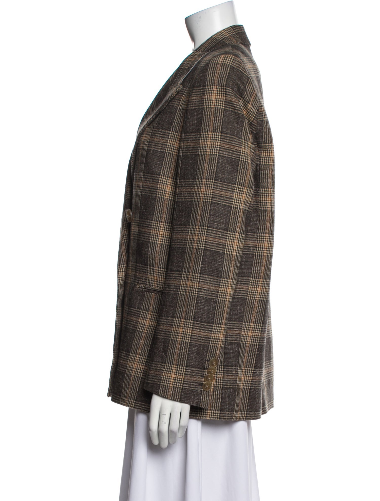 Acne Studios Wool Plaid Print Blazer