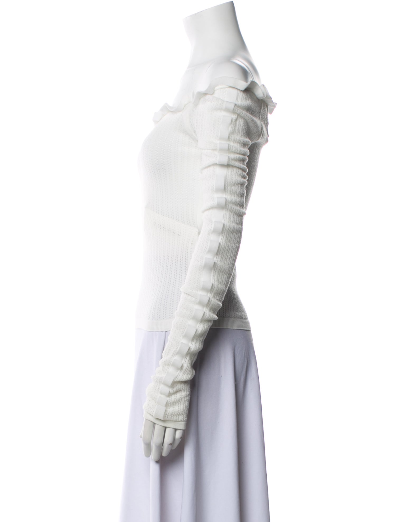 Acne Studios Off-The-Shoulder Long Sleeve Crop Top w/ Tags