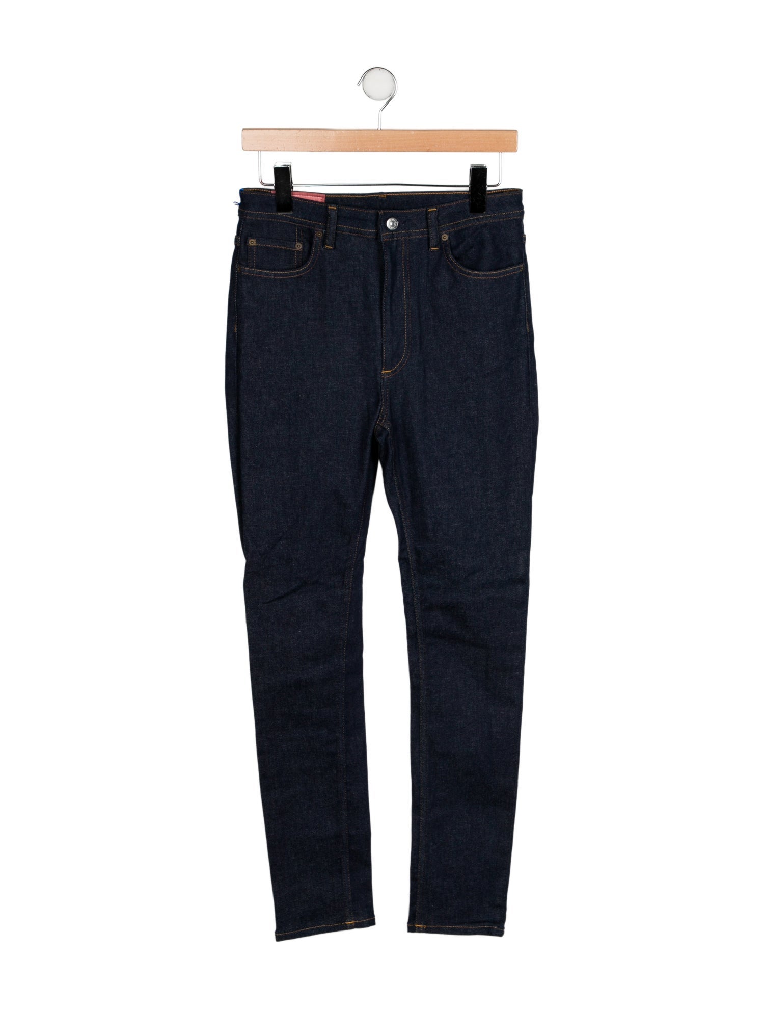 Acne Studios Blå Konst Mid-Rise Skinny Leg Jeans w/ Tags