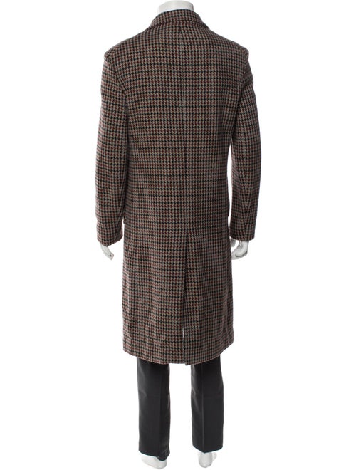 Acne Studios Wool Houndstooth Print Overcoat
