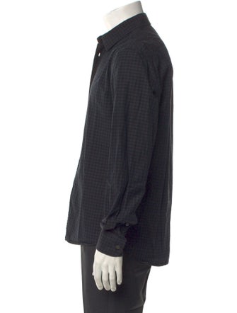 Acne Studios Plaid Print Long Sleeve Shirt