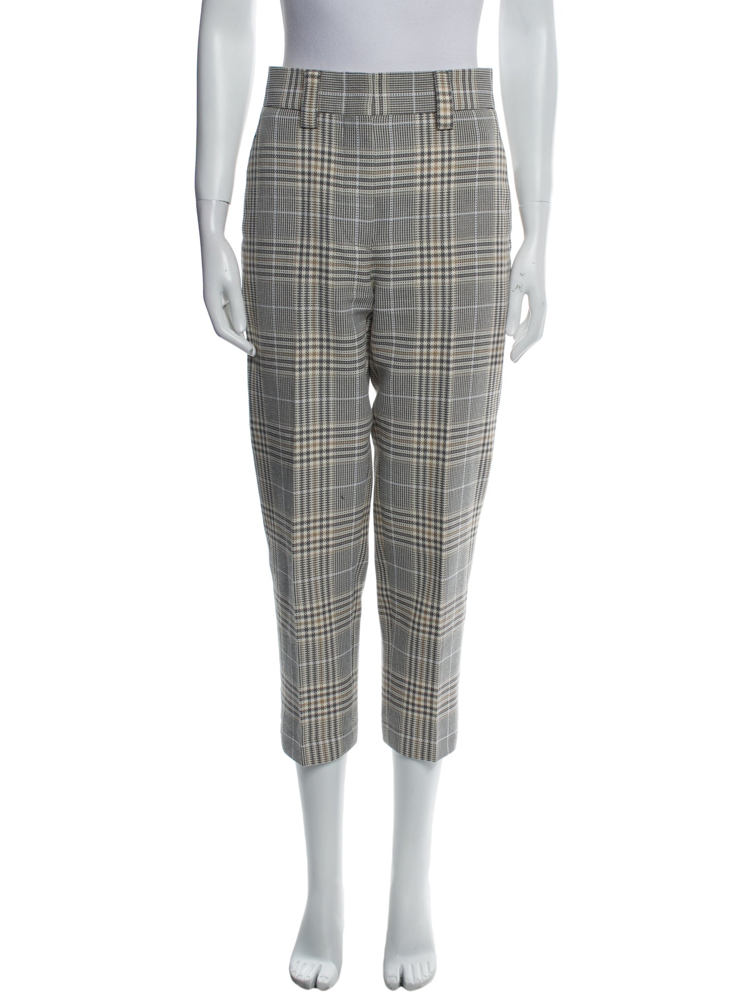 Acne Studios Plaid Print Straight Leg Pants