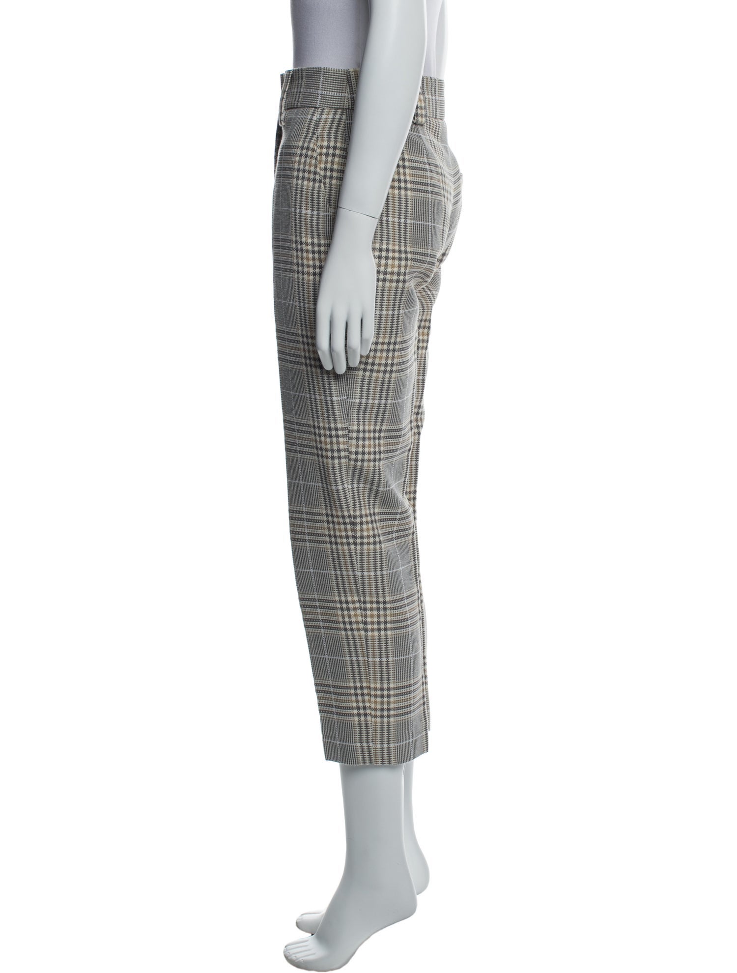Acne Studios Plaid Print Straight Leg Pants