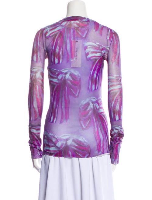 Acne Studios Printed Crew Neck Blouse