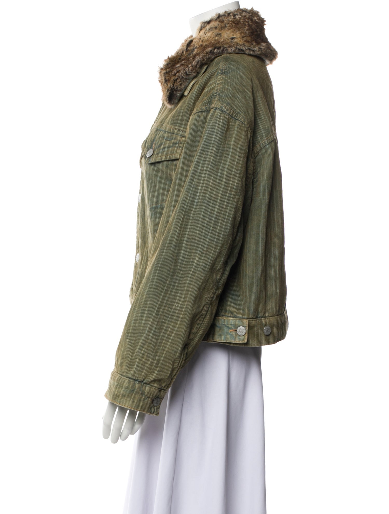 Acne Studios Plaid Print Denim Jacket