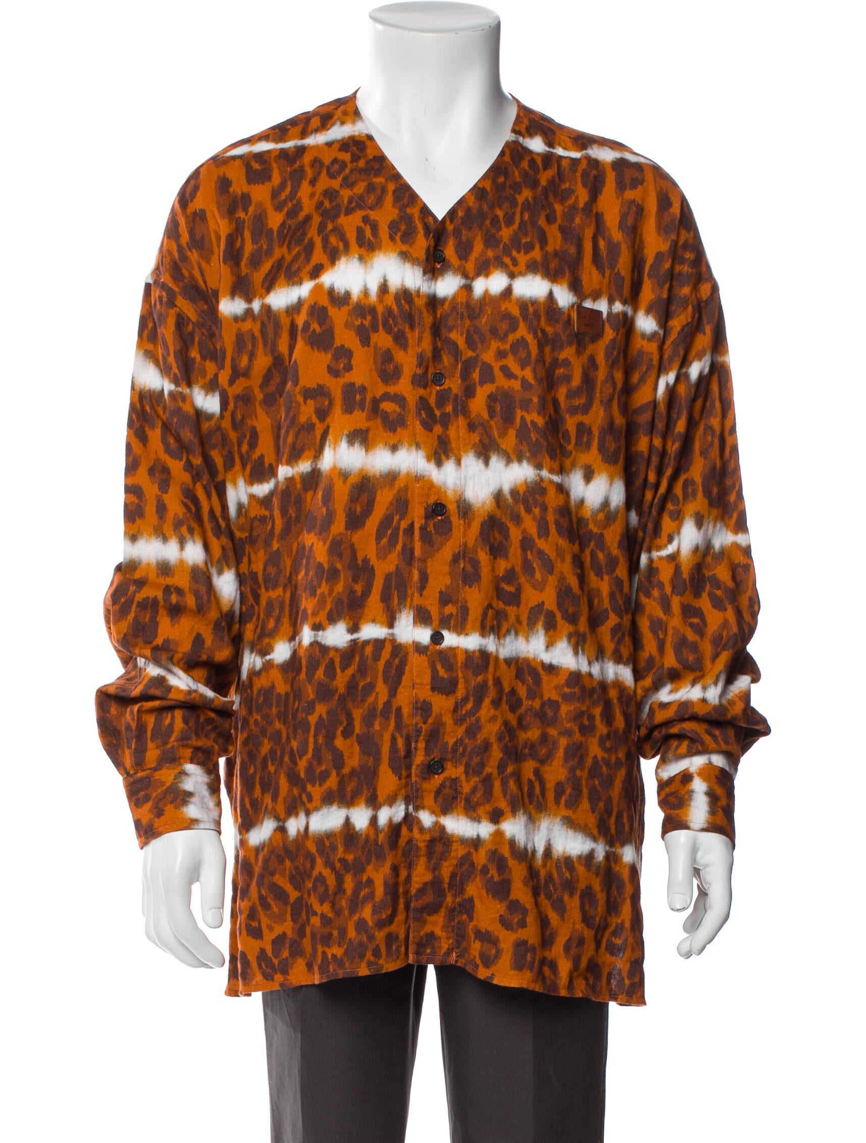 Acne Studios Animal Print Long Sleeve Shirt