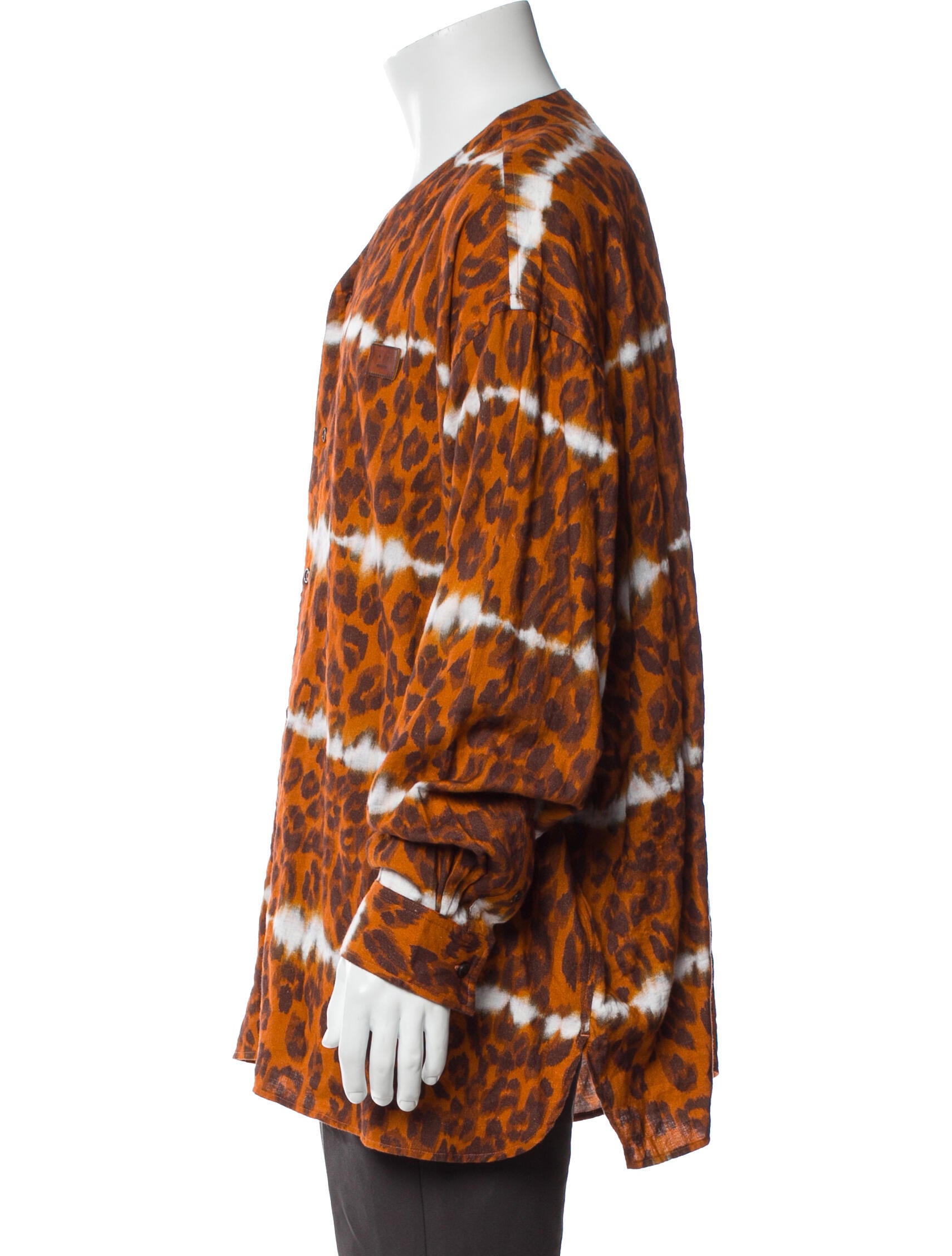 Acne Studios Animal Print Long Sleeve Shirt