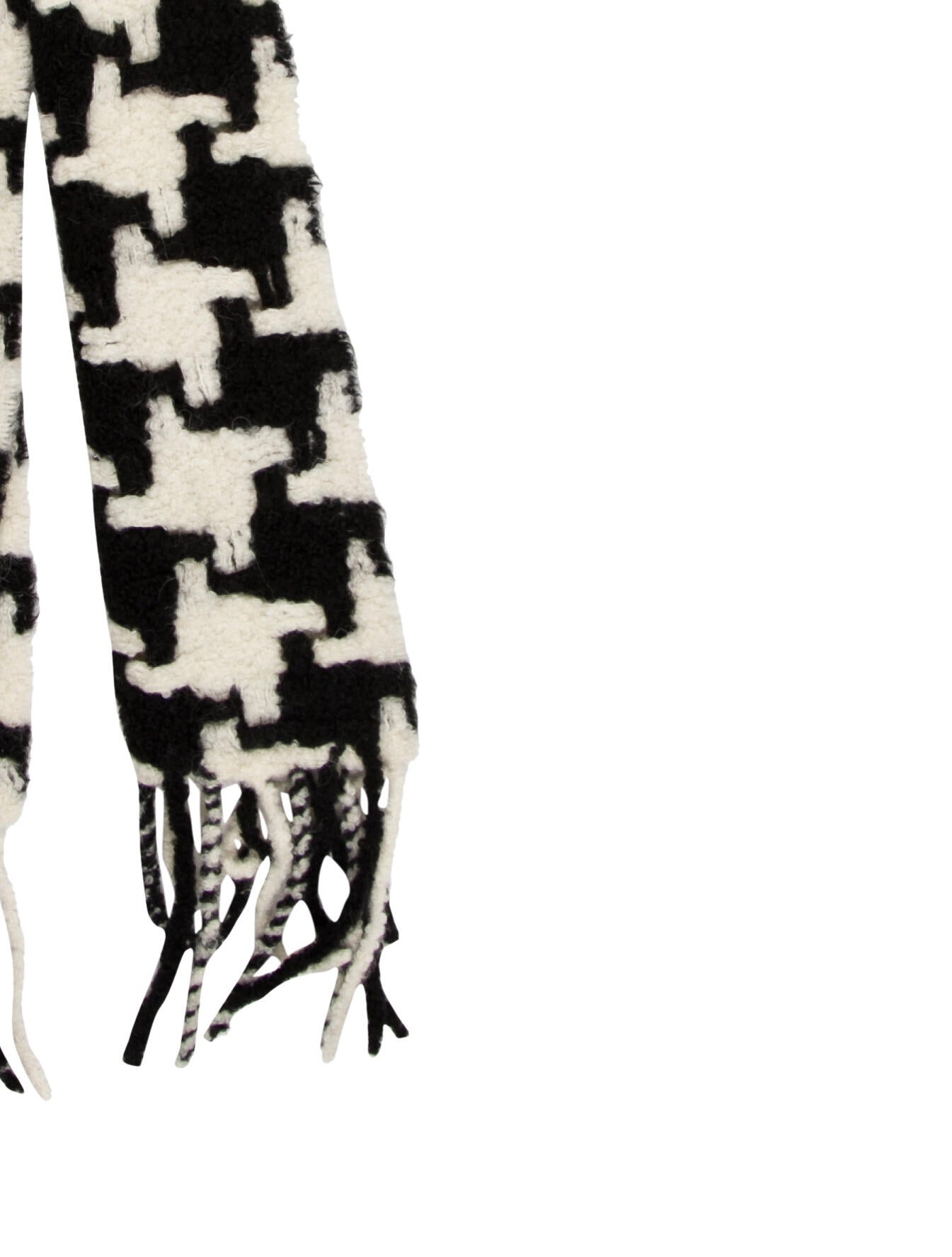 Acne Studios Alpaca Houndstooth Print Scarf