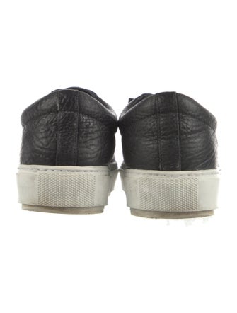 Acne Studios Leather Colorblock Pattern Sneakers