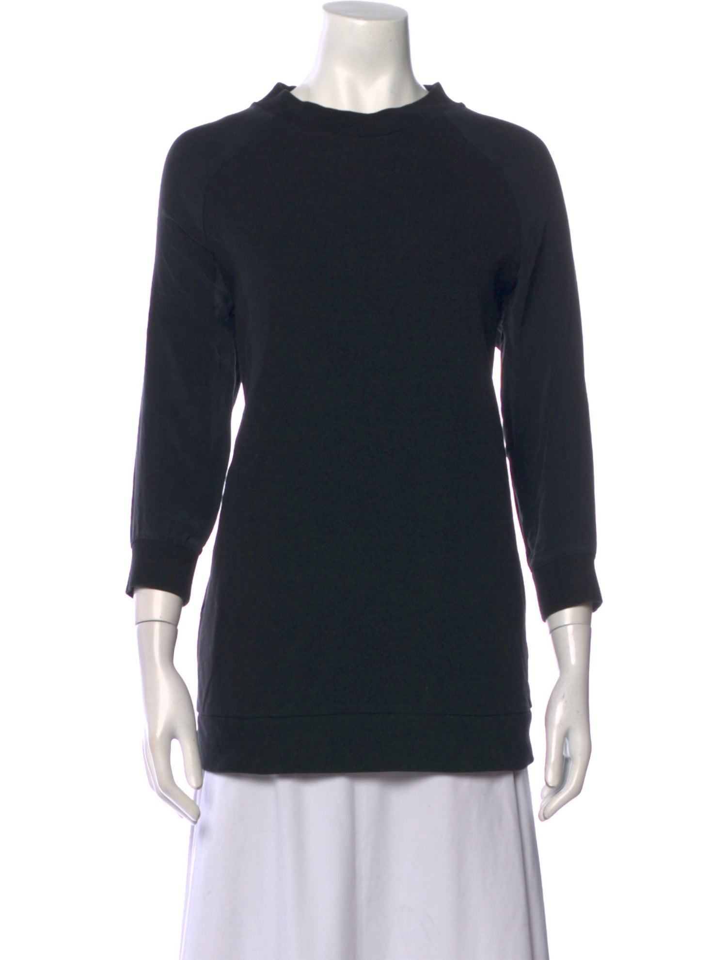 Acne Studios Mock Neck Three-Quarter Sleeve Sweatshirt