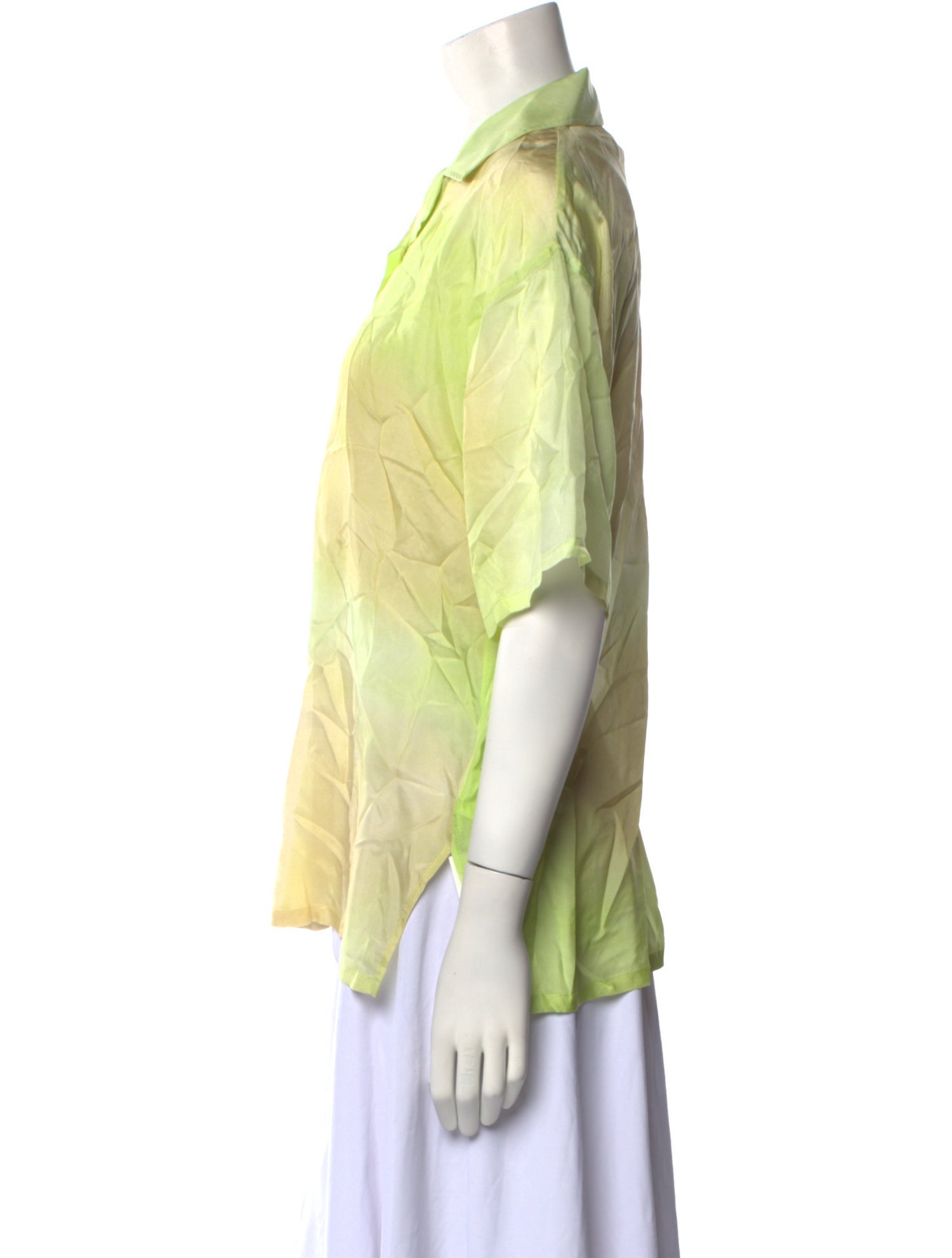 Acne Studios Silk Printed Button-Up Top