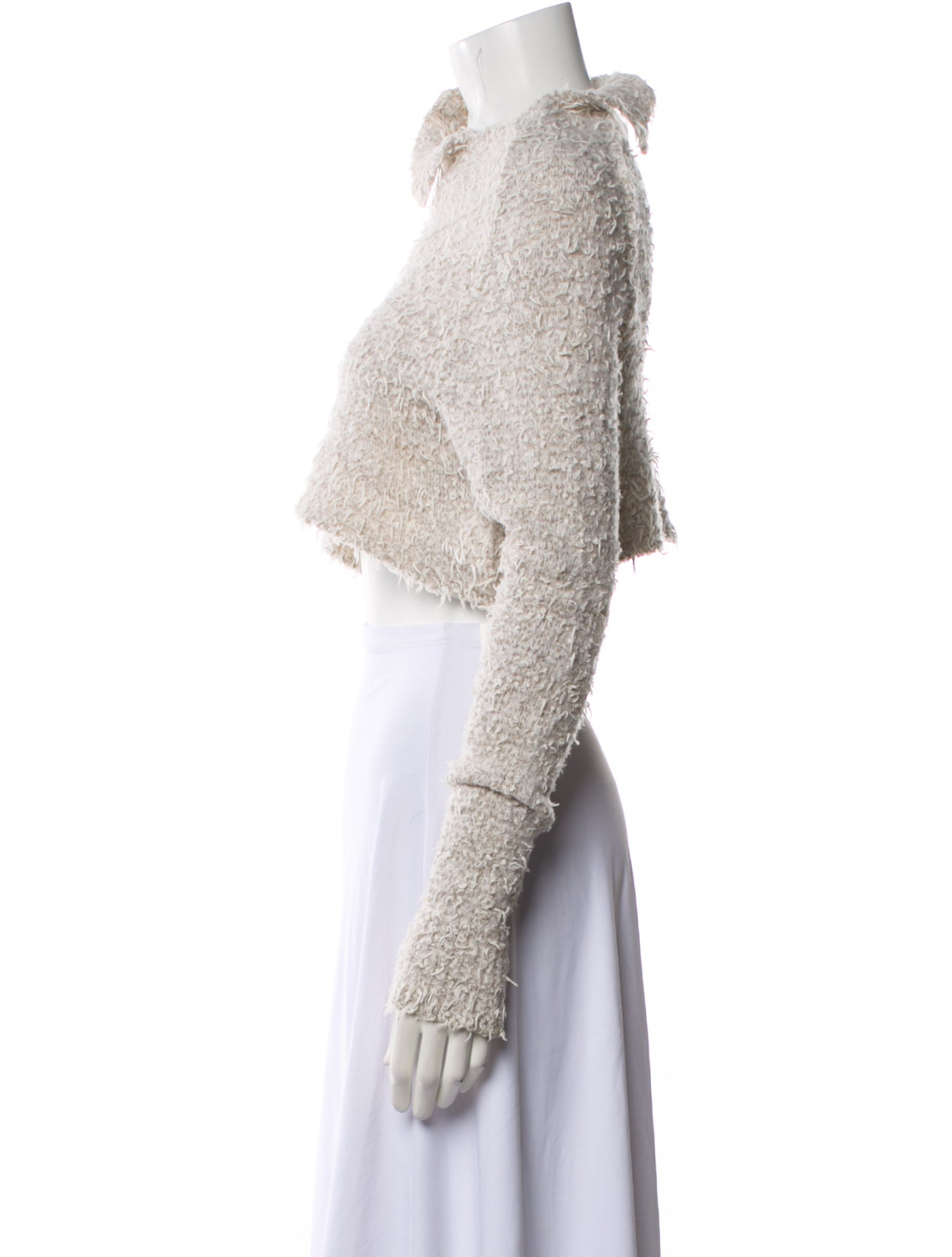 Acne Studios Mock Neck Long Sleeve Crop Top