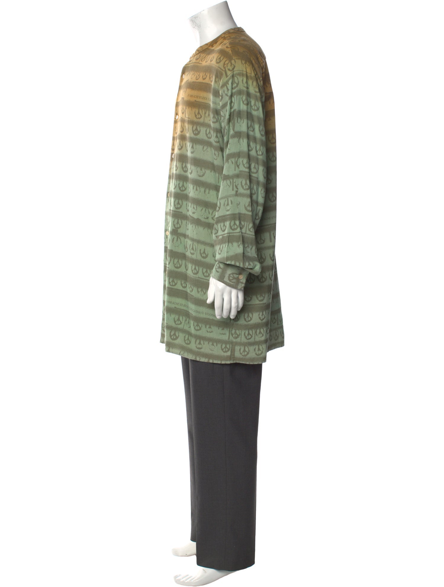 Acne Studios Plaid Print Long Sleeve Shirt