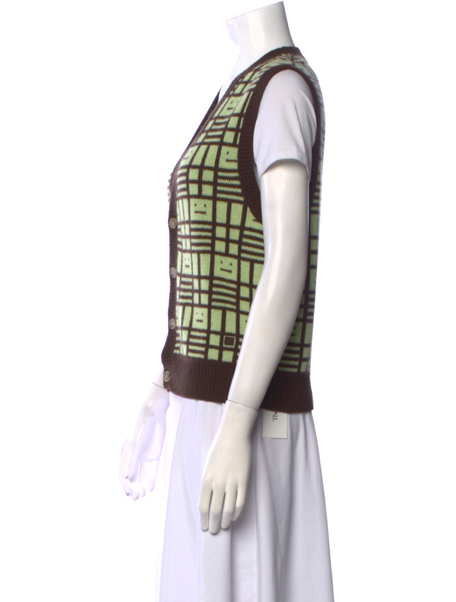 Acne Studios Wool Plaid Print Sweater