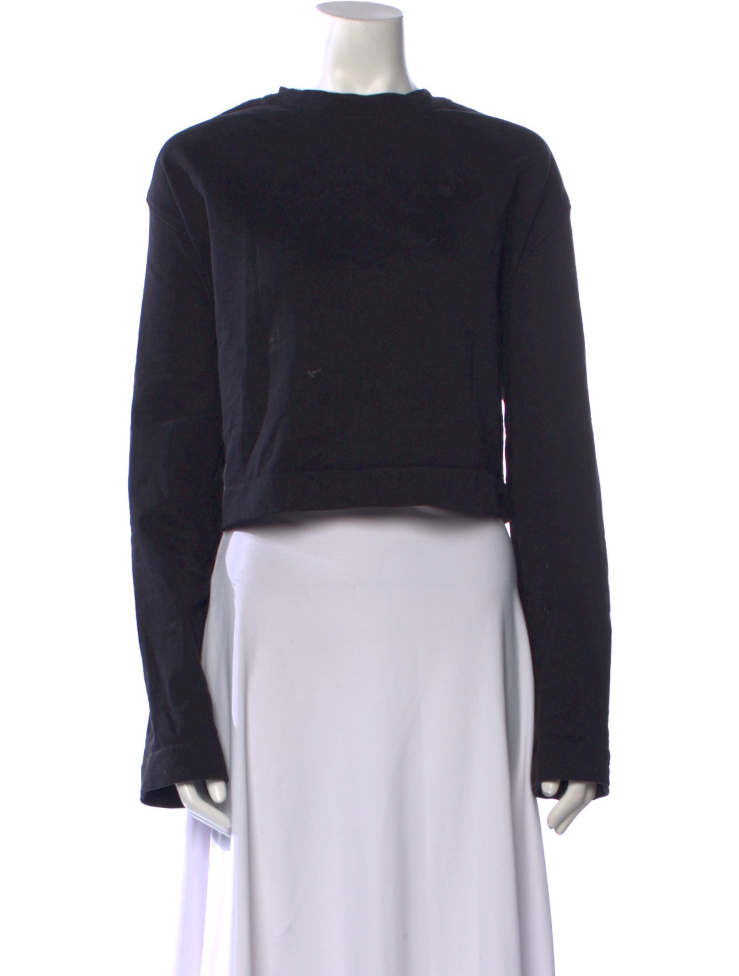 Acne Studios Bateau Neckline Long Sleeve Crop Top