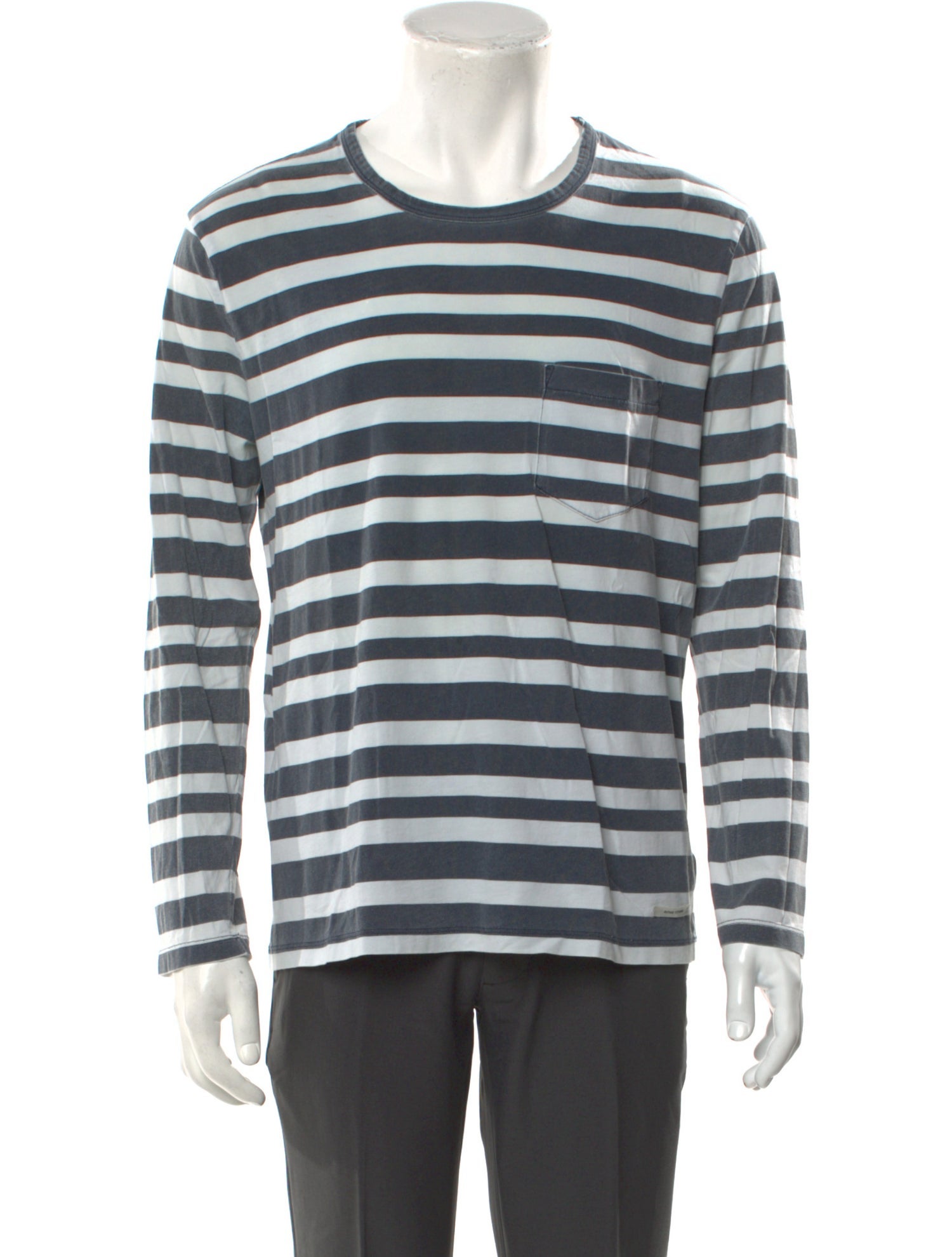 Acne Studios Striped Scoop Neck T-Shirt