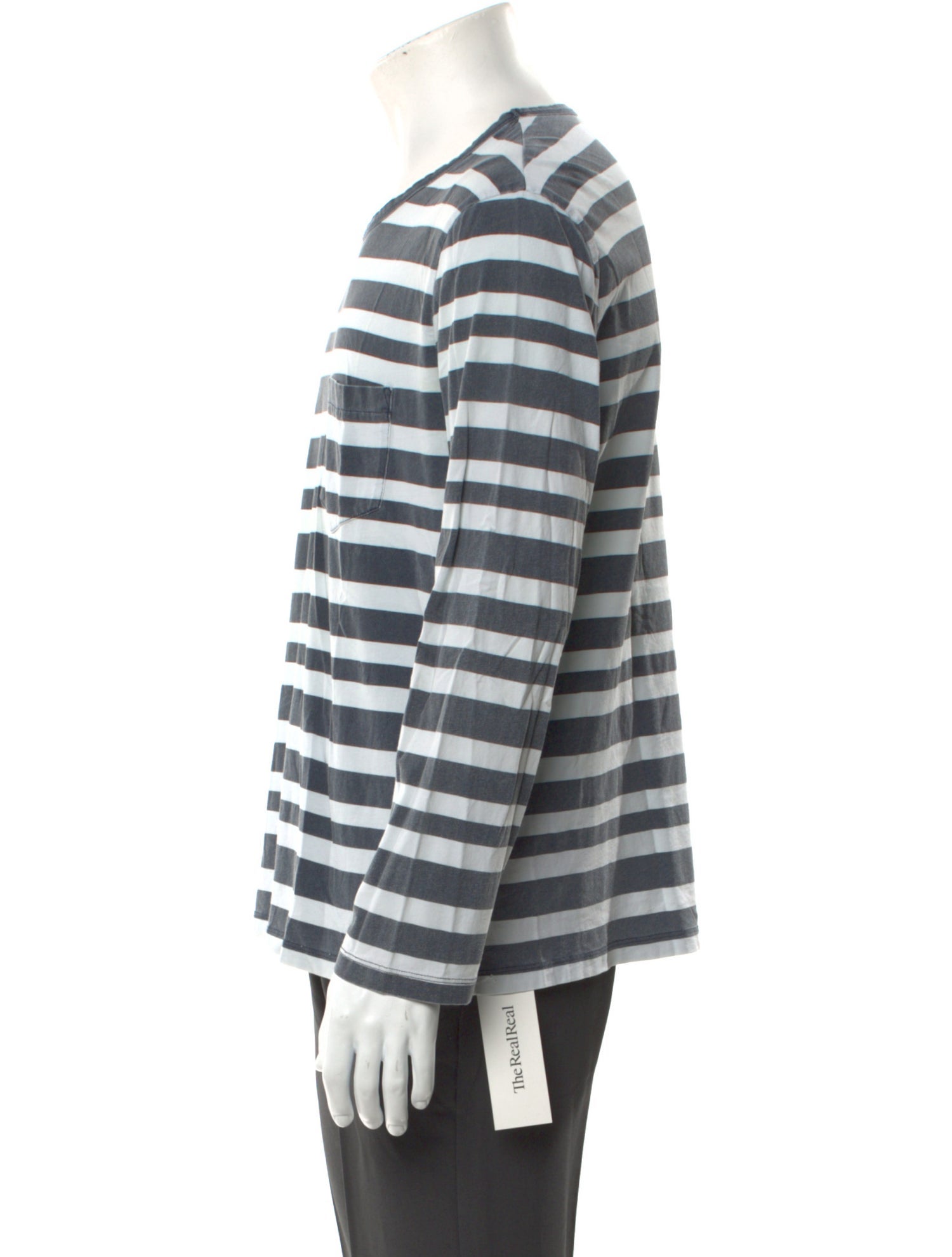 Acne Studios Striped Scoop Neck T-Shirt