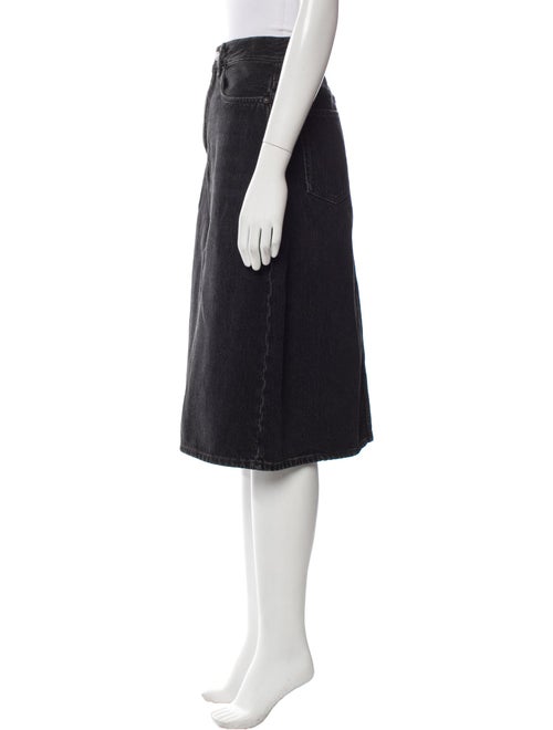 Acne Studios Raw-Edge Trim Knee-Length Skirt