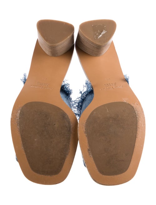 Acne Studios Denim Raw-Edge Trim Mules