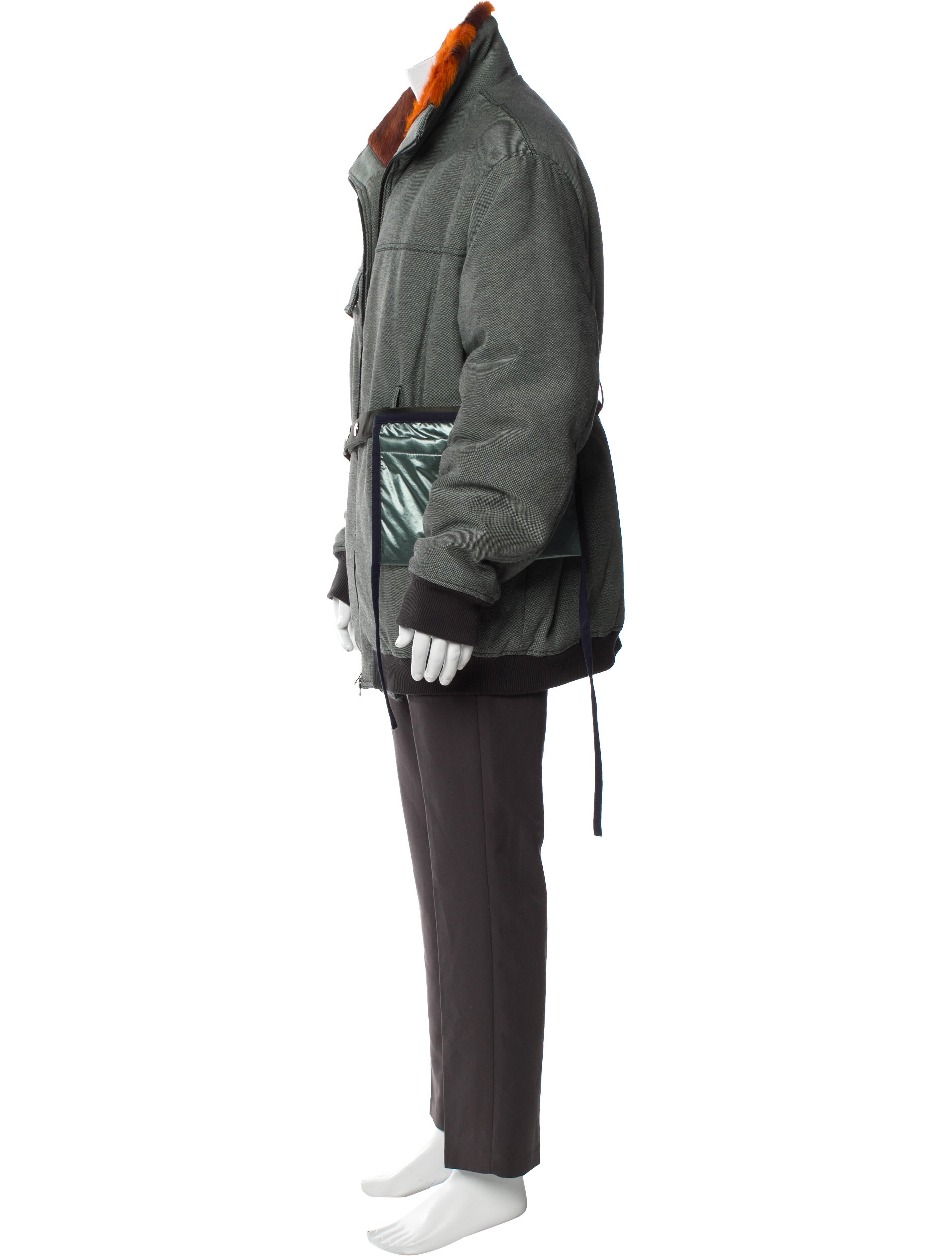 Acne Studios Tweed Pattern Puffer Coat