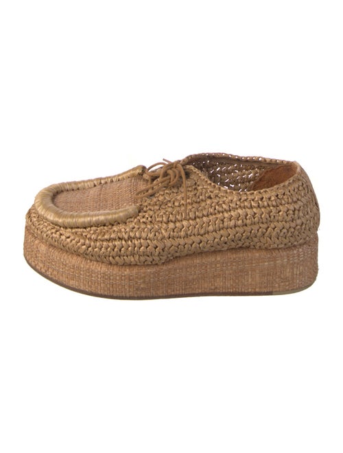 Acne Studios Straw Embroidered Accent Espadrilles