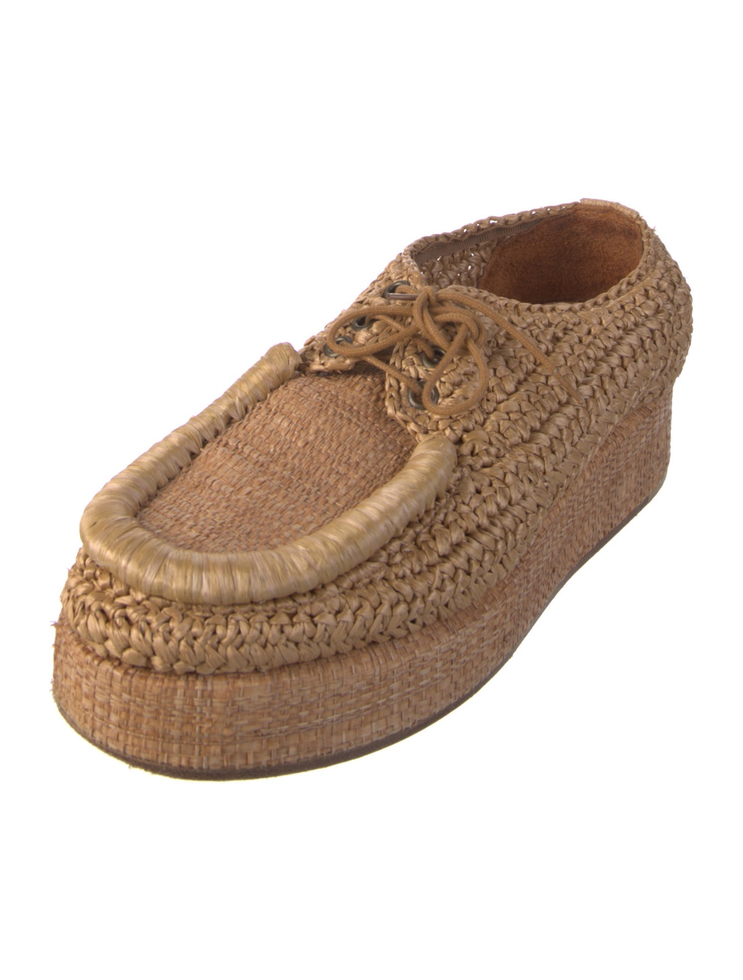 Acne Studios Straw Embroidered Accent Espadrilles