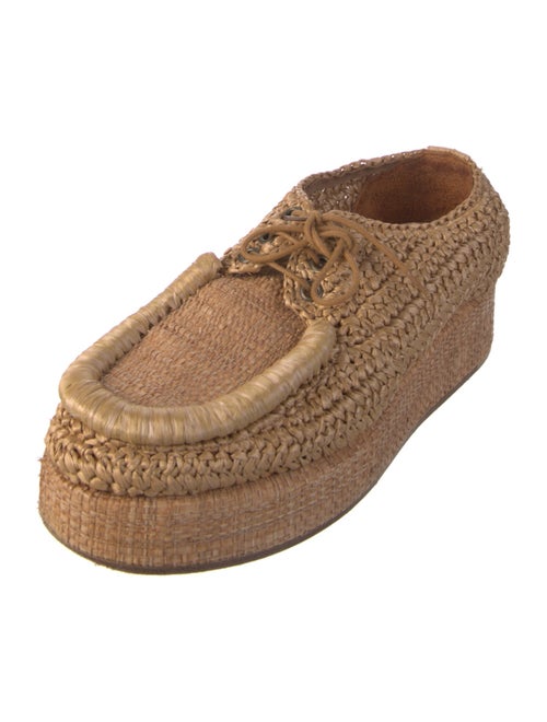 Acne Studios Straw Embroidered Accent Espadrilles