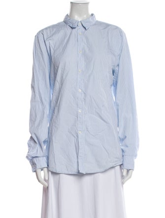 Acne Studios Striped Long Sleeve Button-Up Top