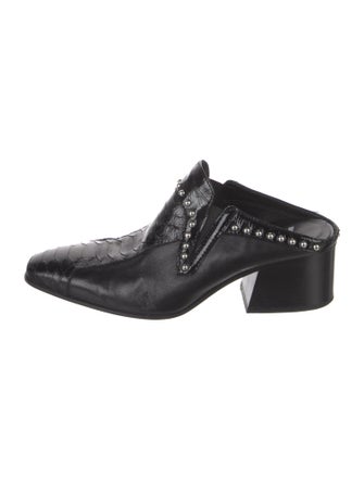 Acne Studios Leather Studded Accents Mules