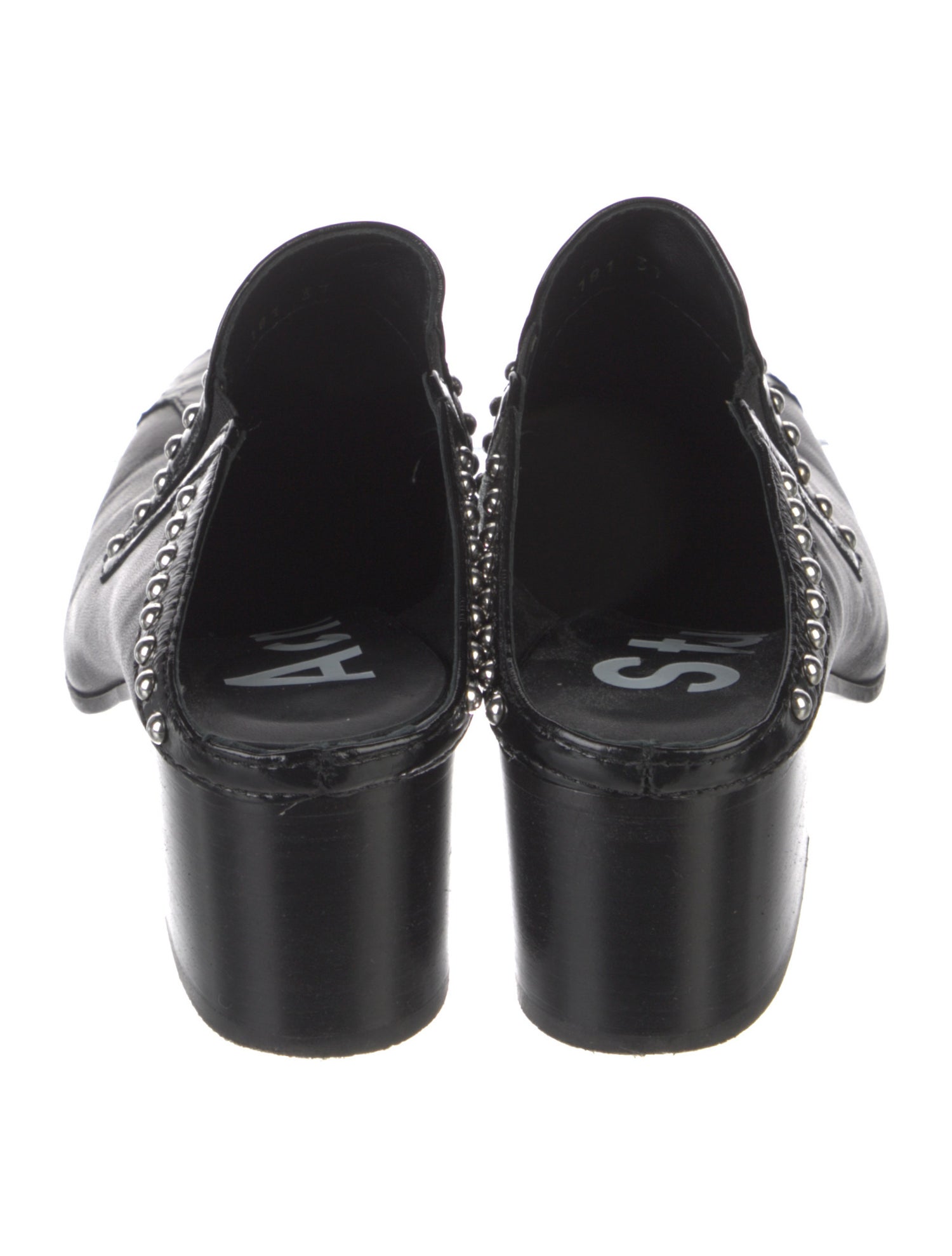 Acne Studios Leather Studded Accents Mules