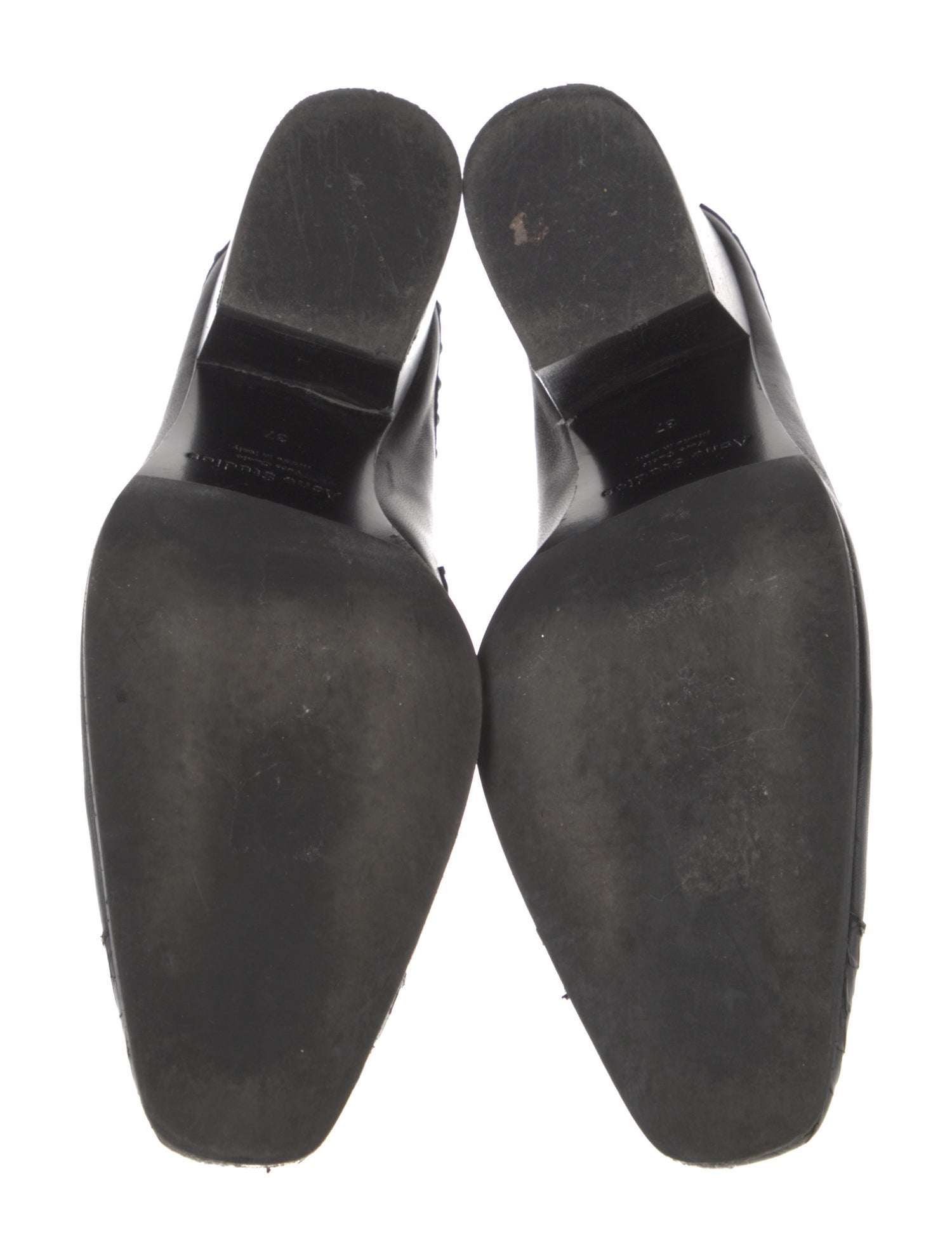 Acne Studios Leather Studded Accents Mules