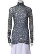 Acne Studios Polka Dot Print Turtleneck Top