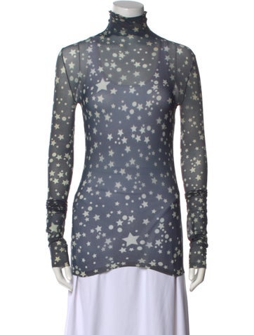 Acne Studios Tops Polka Dot Print Turtleneck Top XS