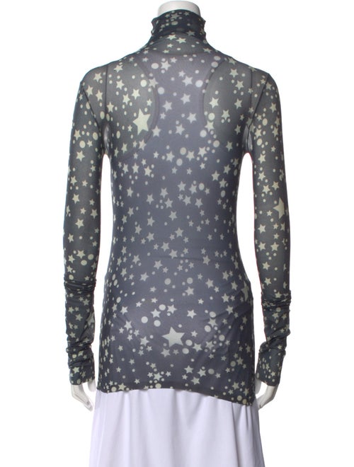 Acne Studios Polka Dot Print Turtleneck Top