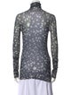 Acne Studios Polka Dot Print Turtleneck Top