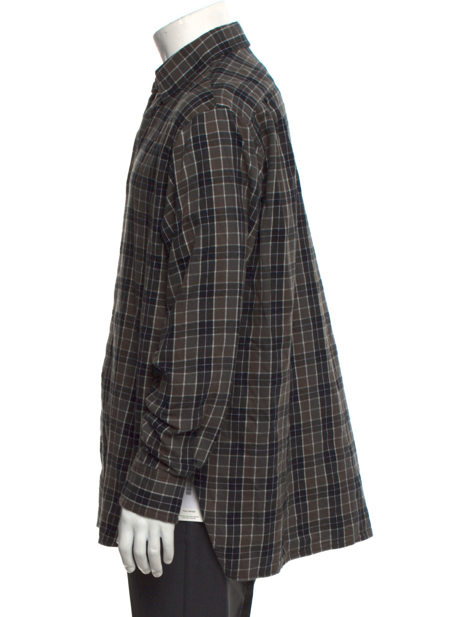 Acne Studios Plaid Print Long Sleeve Shirt