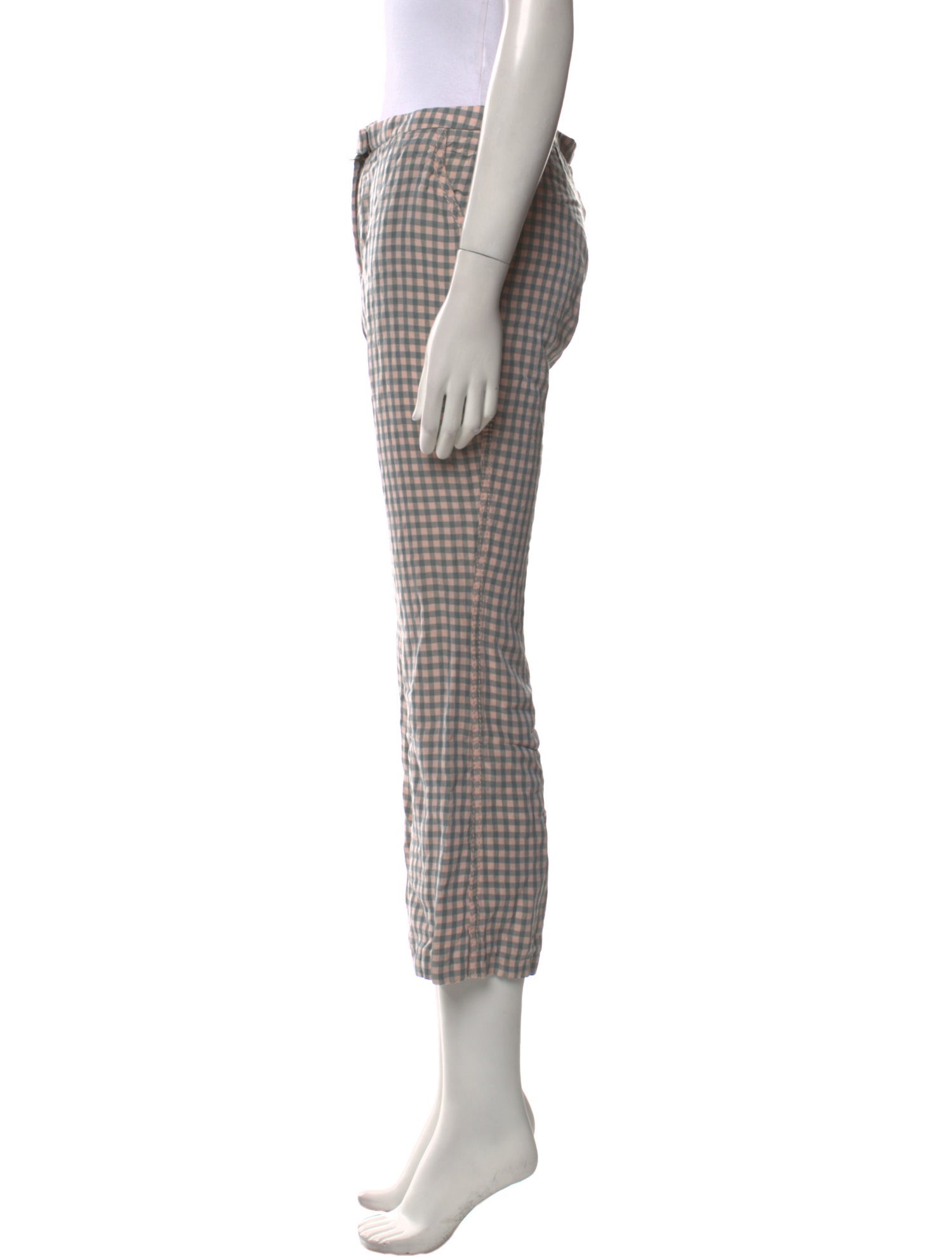Acne Studios Plaid Print Straight Leg Pants