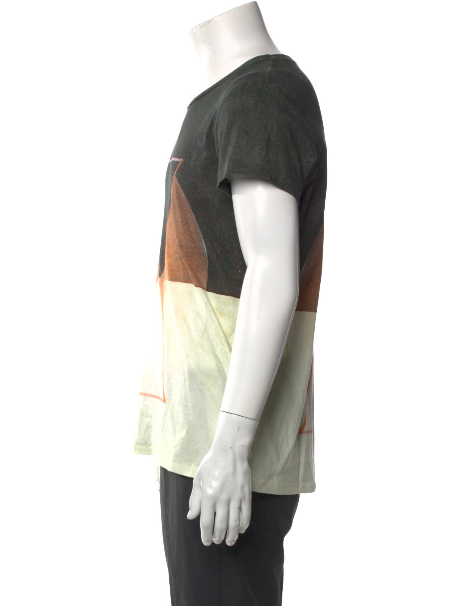 Acne Studios Colorblock Pattern Crew Neck T-Shirt