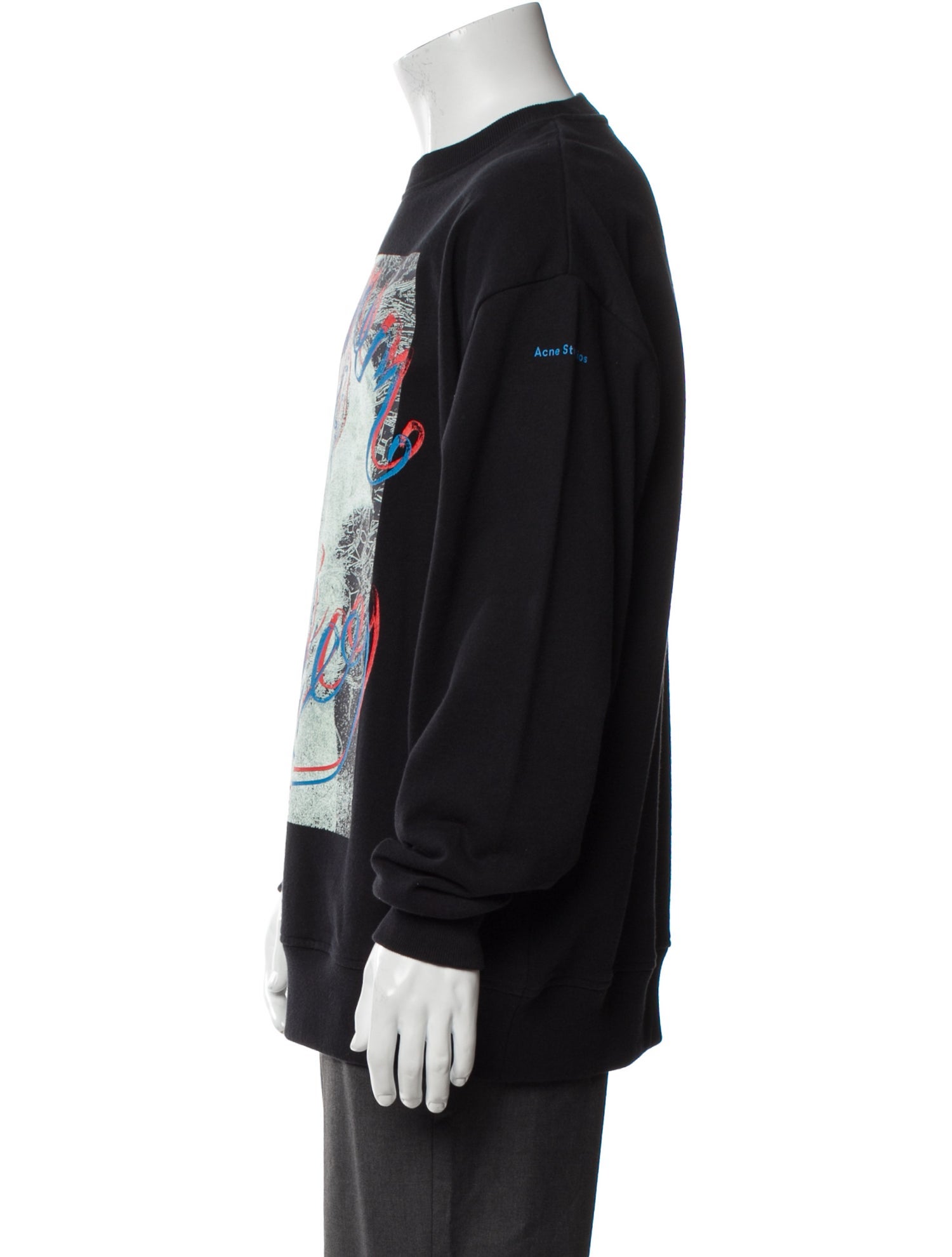 Acne Studios Graphic Print Crew Neck Sweatshirt