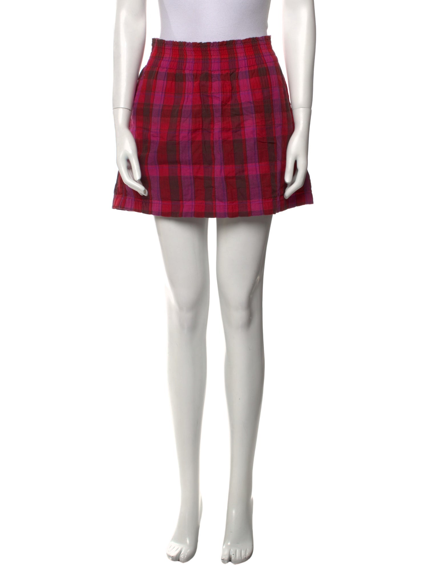 Acne Studios Plaid Print Mini Skirt