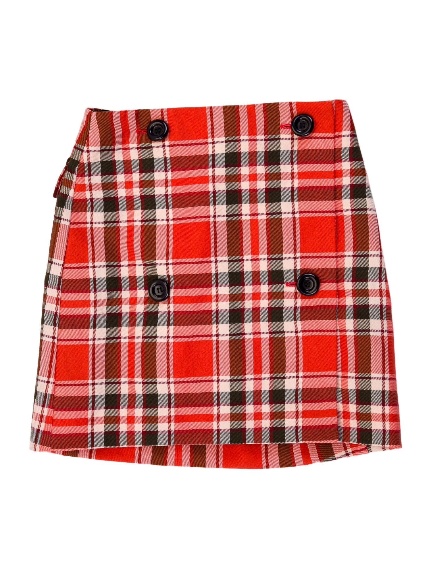 Acne Studios Plaid Print Mini Skirt