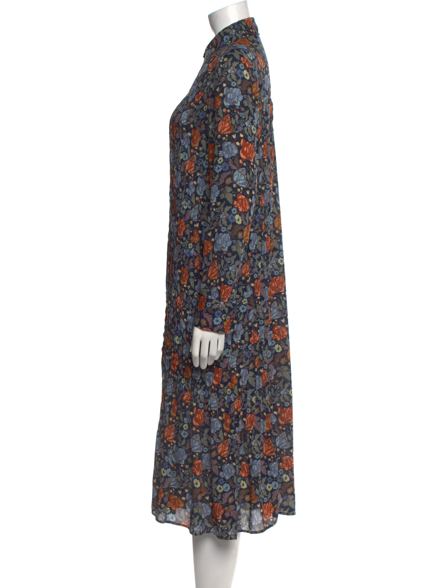 Acne Studios Floral Print Midi Length Dress
