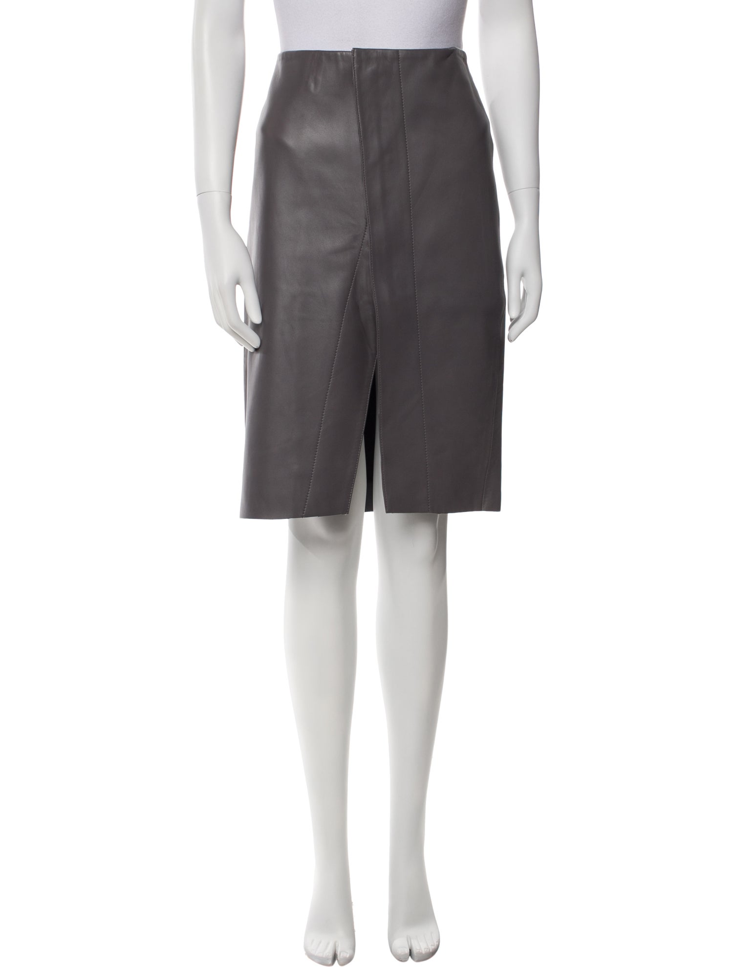 Acne Studios Calf Leather Knee-Length Skirt