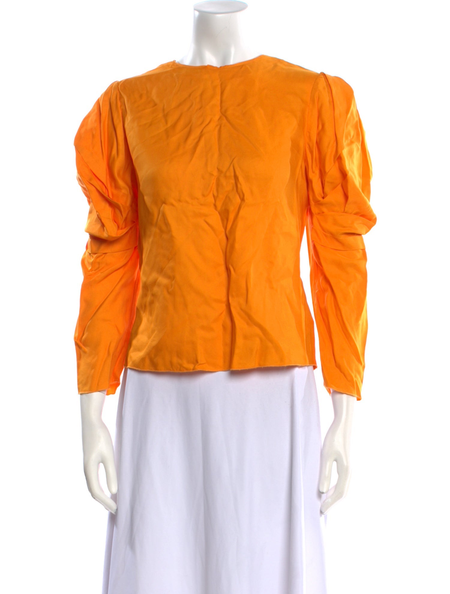 Acne Studios Crew Neck Three-Quarter Sleeve Blouse