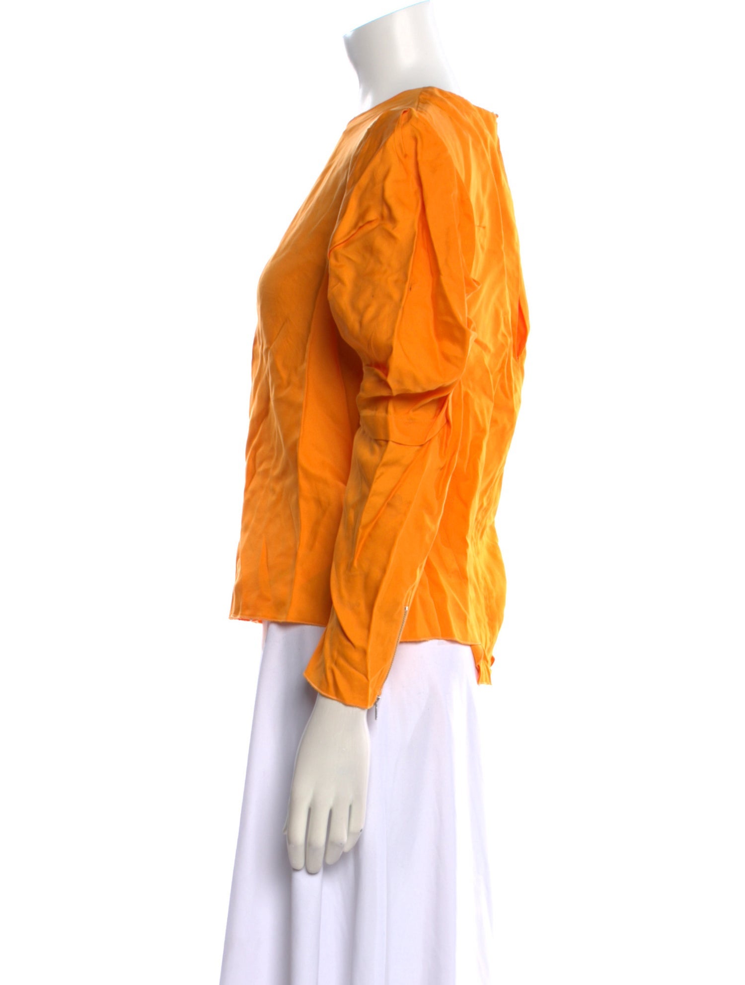 Acne Studios Crew Neck Three-Quarter Sleeve Blouse