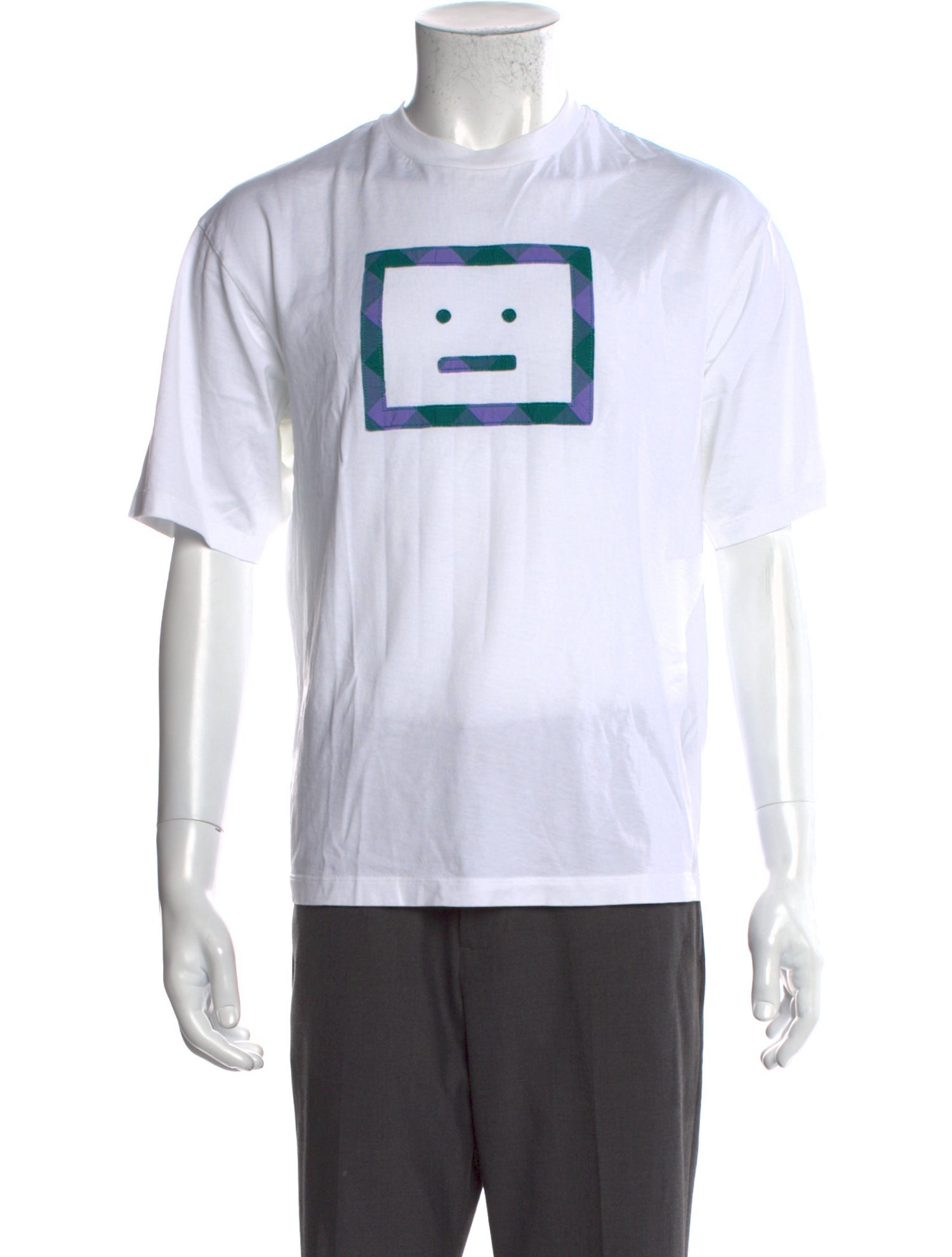 Acne Studios Graphic Print Crew Neck T-Shirt - Purple T